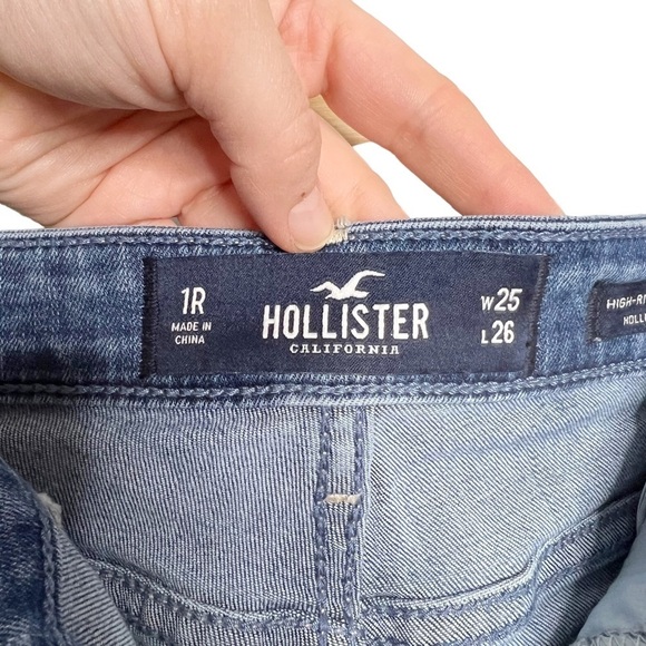 Hollister High Rise Crop Super Skinny Distressed Jeans - Picture 11 of 12
